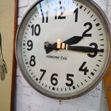 Czech station clock, pragueron, industrial style, 1960s