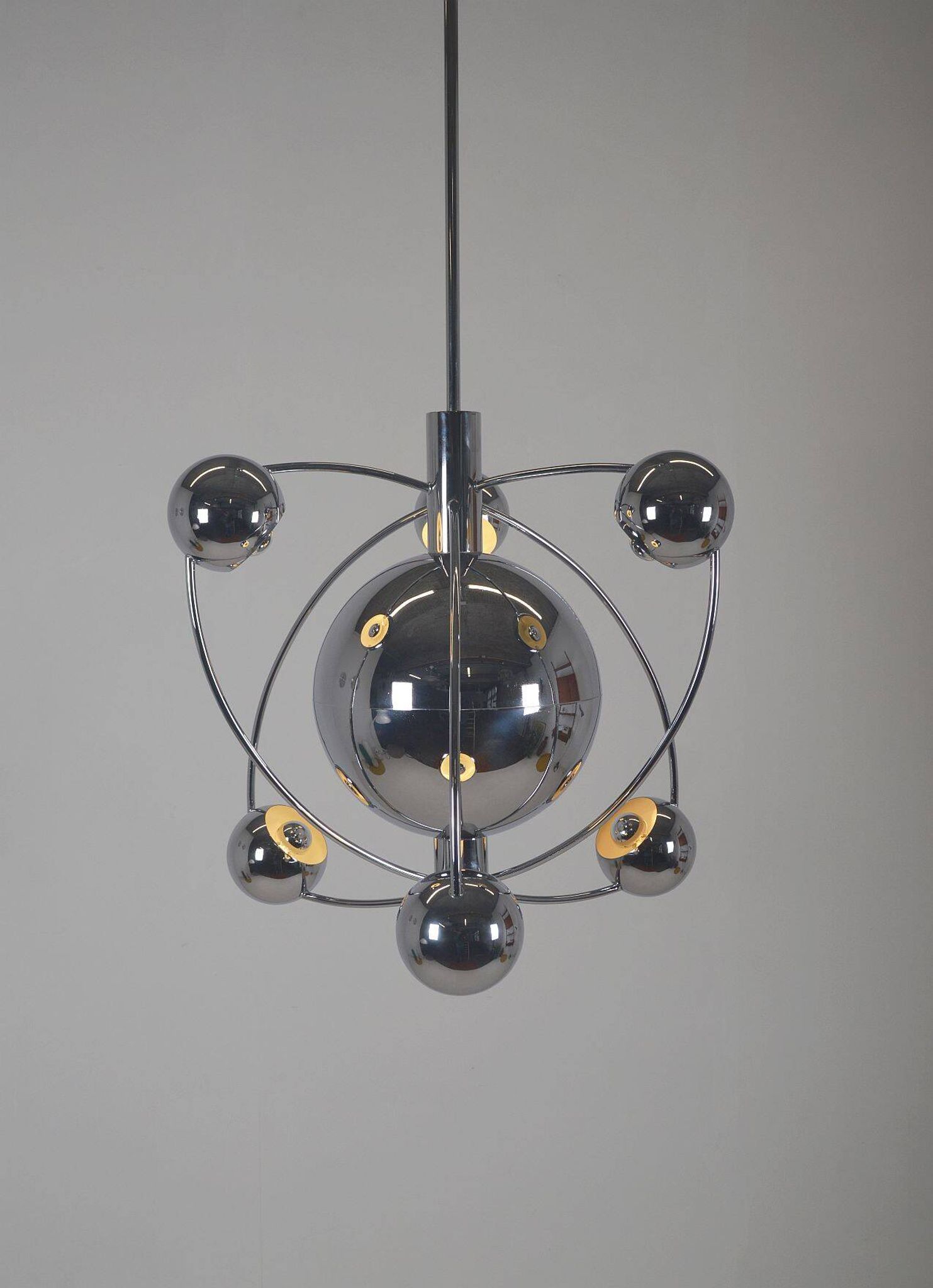 Chandelier 'Satellite' italien conçu par Goffredo Reggiani, années 1960.