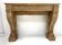 Napoleon III fireplace with claw feet in speckled marble, 19th century.
