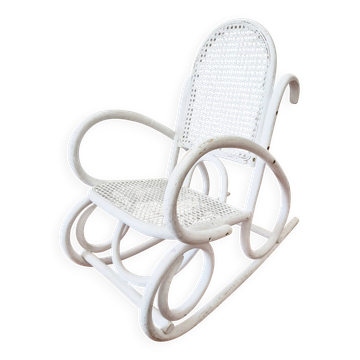 Rattan and cane rocking chair, child.