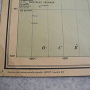 Planisphere map time zones blondel paris old french map time zone 30s