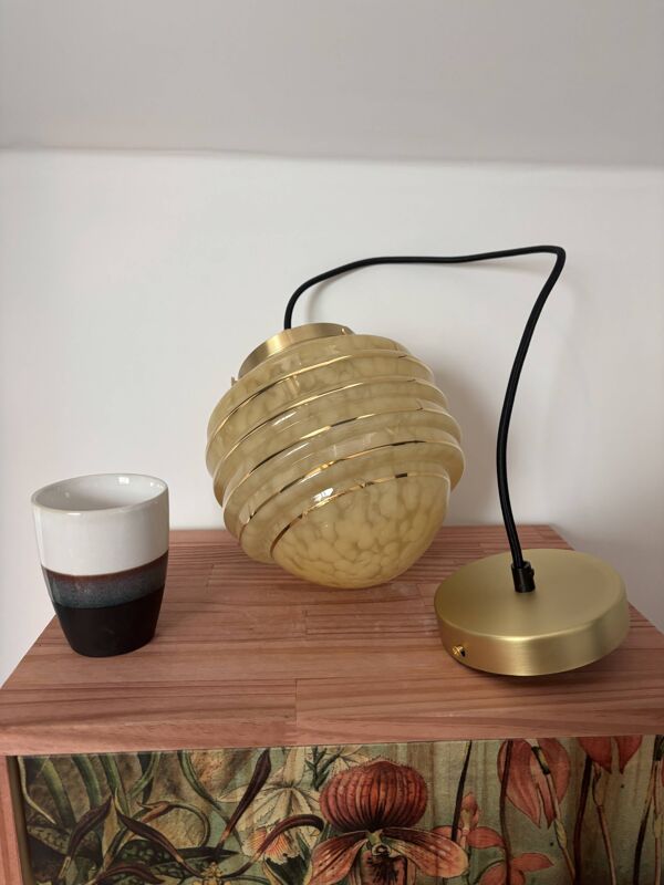 Suspension globe Art Déco