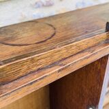 Art Deco Style Oak Wall Cabinet, Circa 1940's