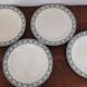 Set of 4 flat plates terre de fer ec Salins Louis XVI garlands