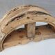 Half-moon arch transom in solid wood