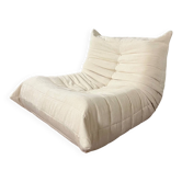 Vintage space age design Togo white armchair