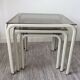 Series of 3 vintage pull-out tables from the 70s