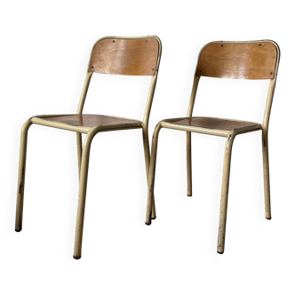 Set of 2 industrial chairs