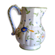 Painted Moustiers earthenware pitcher