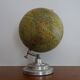 Terrestrial globe boiled cardboard J.Forest Girard Barrère & Thomas Ø 19.5 aluminum base