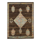 Handmade Tribal Decorative 173 cm x 238 cm Brown Wool Carpet