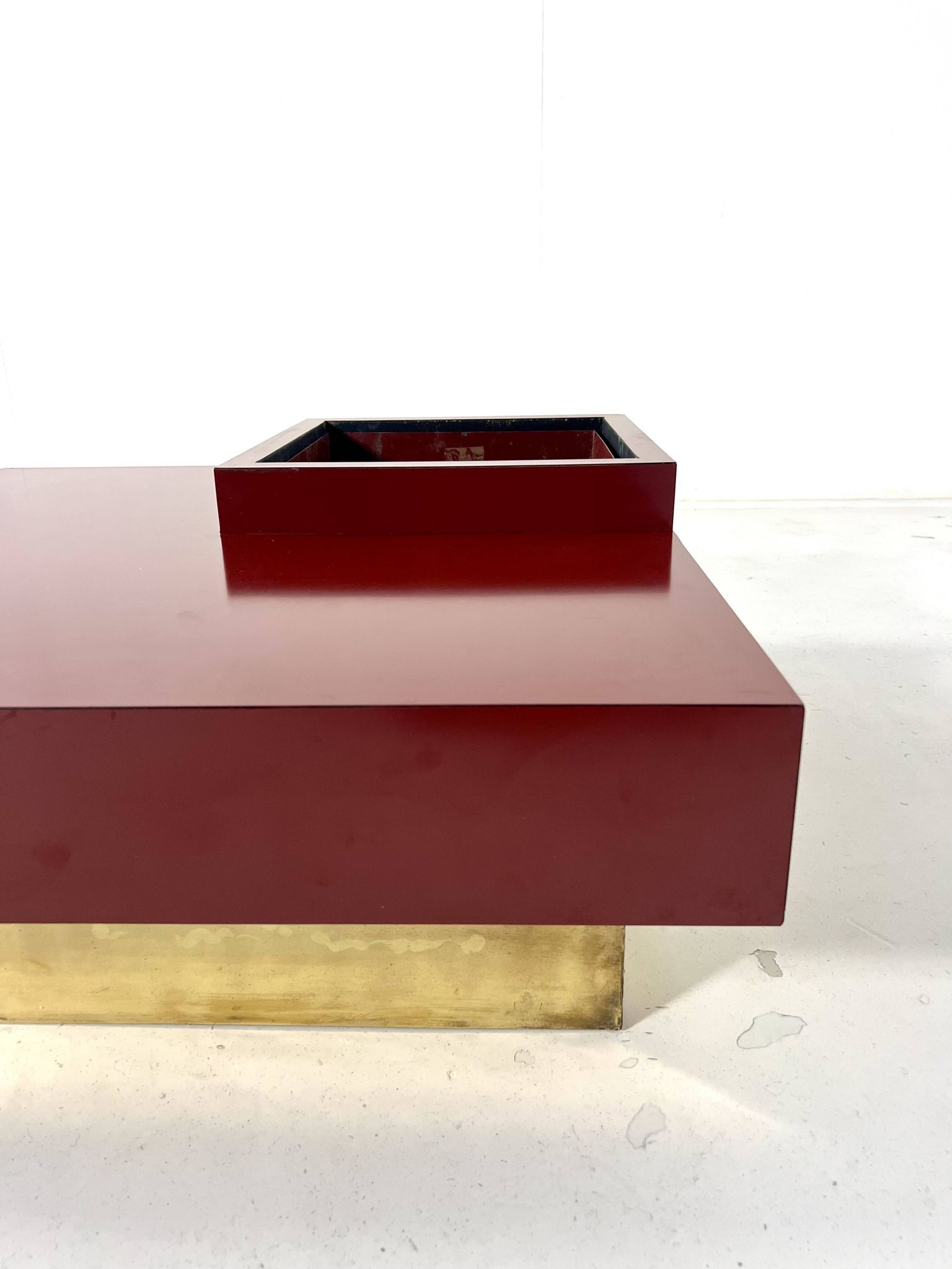 Table basse carrée, Design italien, années 80