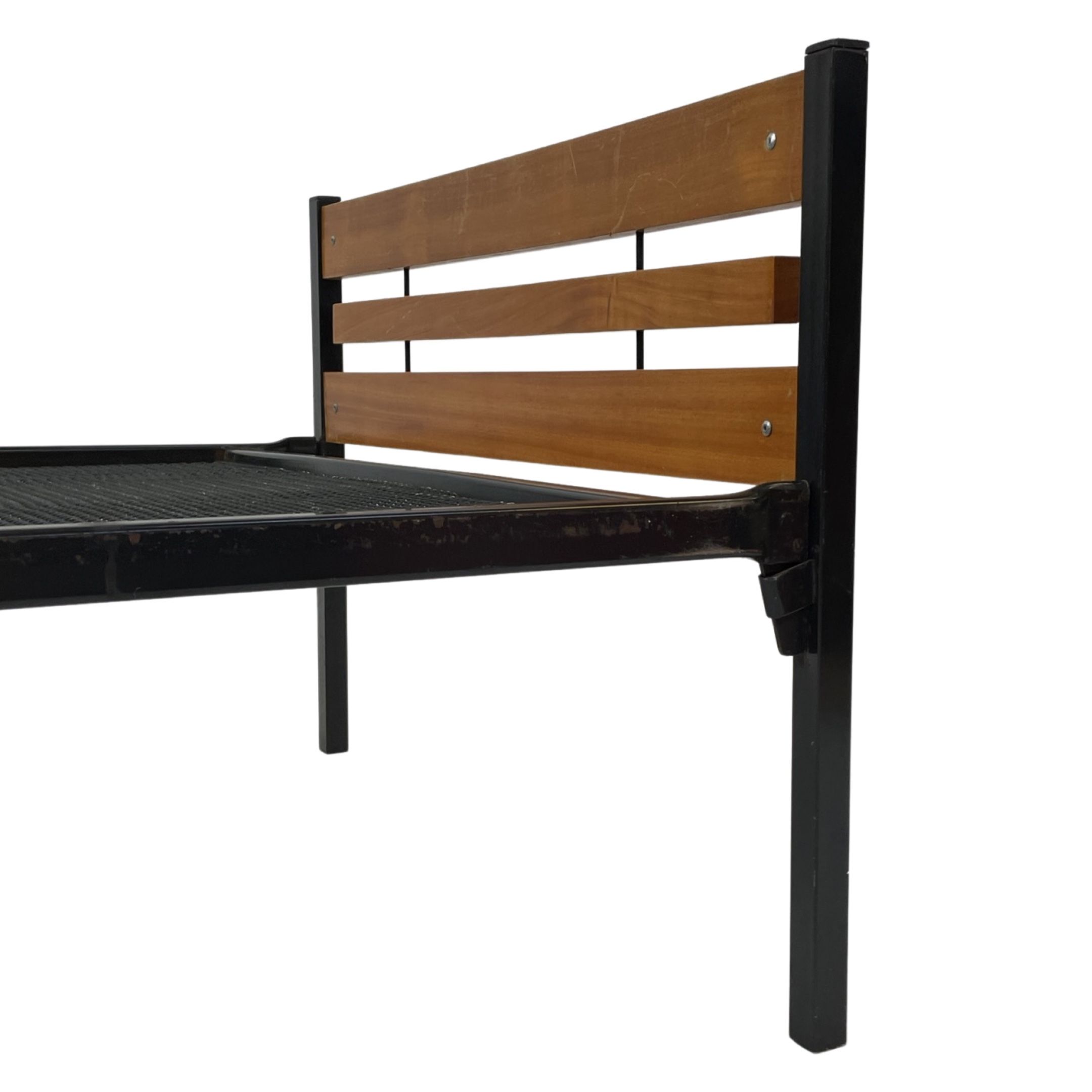 Vintage scandinavian bed daybed by Dico Holland 1960s teak metal