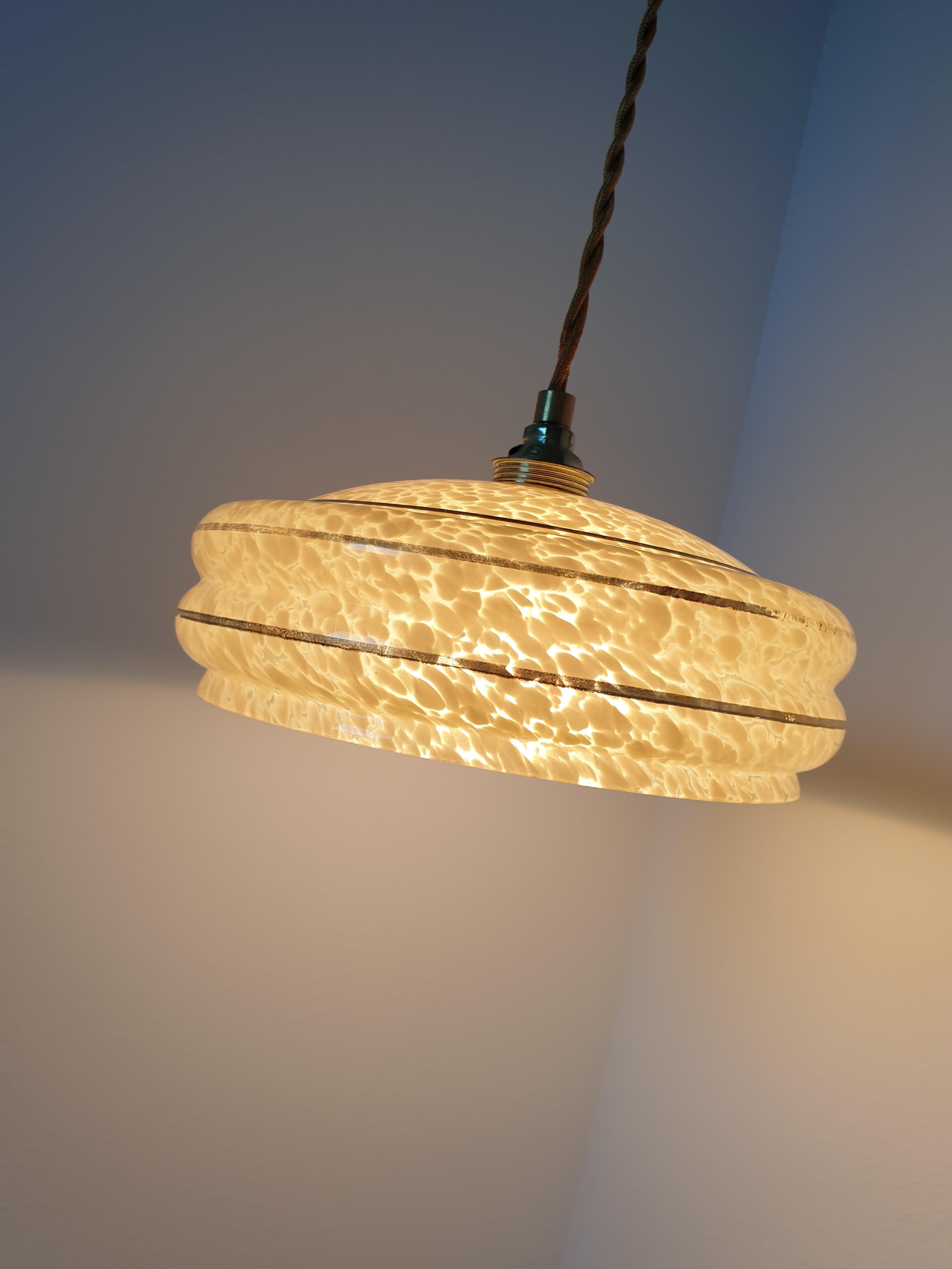 Yellow Clichy glass suspension