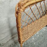 Vintage 50s rattan headboard