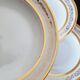 Set of 6 Limoges porcelain soup plates, decorated with gold 24