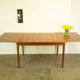 Extendable dining table by Lübke, walnut, beech, vintage from the 60s