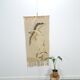 Tapisserie héron suspendu mural oiseau vintage