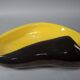 Large vintage 70s yellow and glossy ceramic bowl