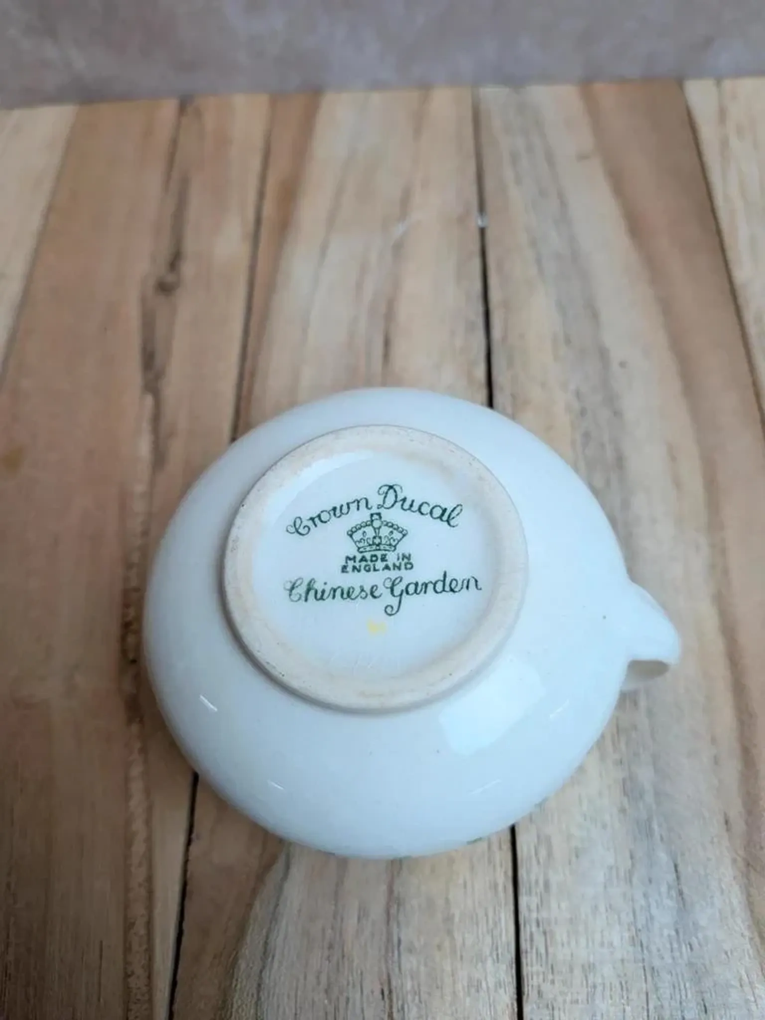 Vintage teapot and milk jug set Crown Ducal Chinese Garden – England
