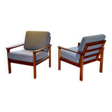 Danish Komdort armchair pair in teak – 1960s