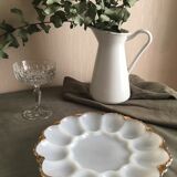 Oyster or egg plate, Anchor Hocking, 1960s USA