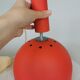 Vintage Orange Chrome Pendant Light: 1970s Space Age Lamp