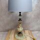 Vintage lamp base in onyx and brass