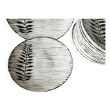 Vintage french 1960s salins tolede - toledo dinner plates black olive