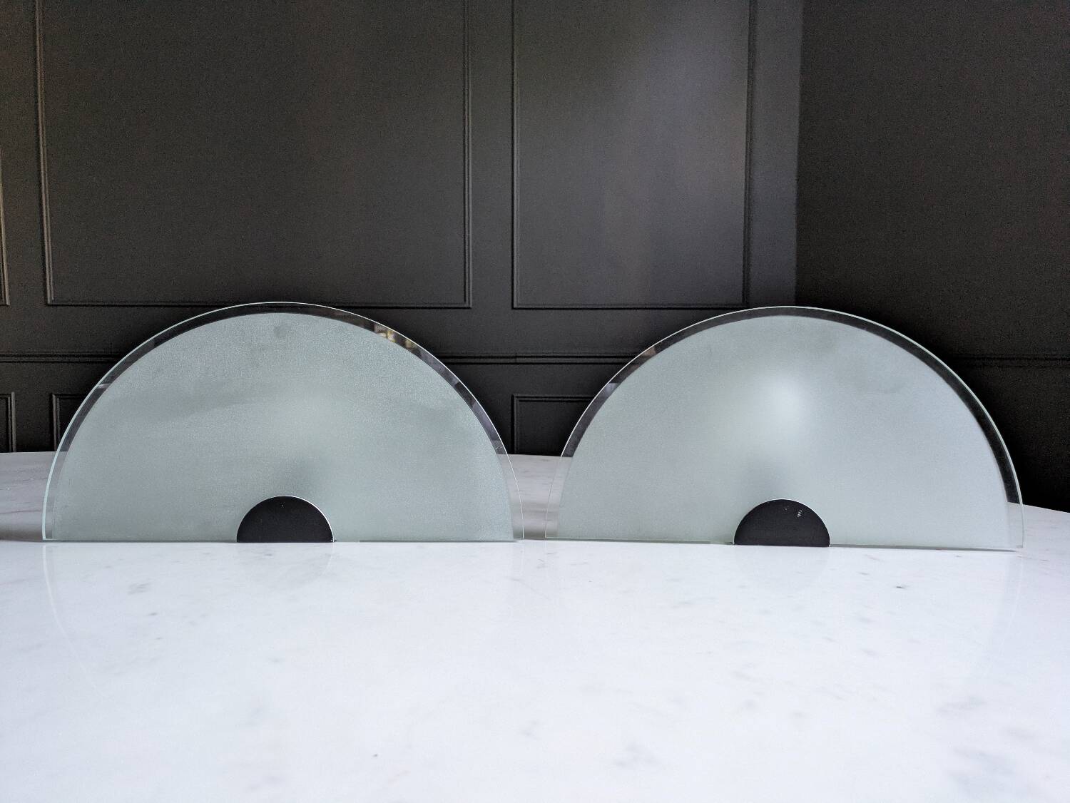 Pair of modernist 80s wall lights