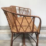 Woven rattan sofa