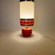 Vintage orange glass lamp signed Robert de Schuytener, 1970.