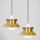 Paire de 2 suspensions vintage Doo Woo danoises par Henning Klok. Louis Poulsen, 1950.