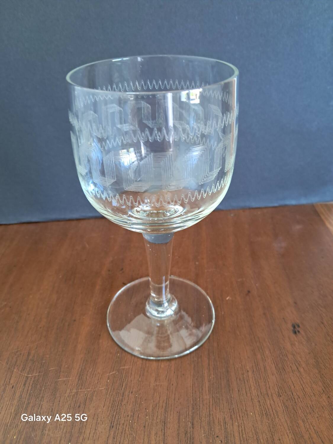 5 guilloche wine glasses from the 1910s/1920s
