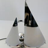 Vintage sailboat lamp 1970 chrome