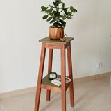 Vintage solid wood high stool