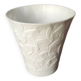 Decorative vase Jean-Louis Puivif in Limoges porcelain, Ginkgo