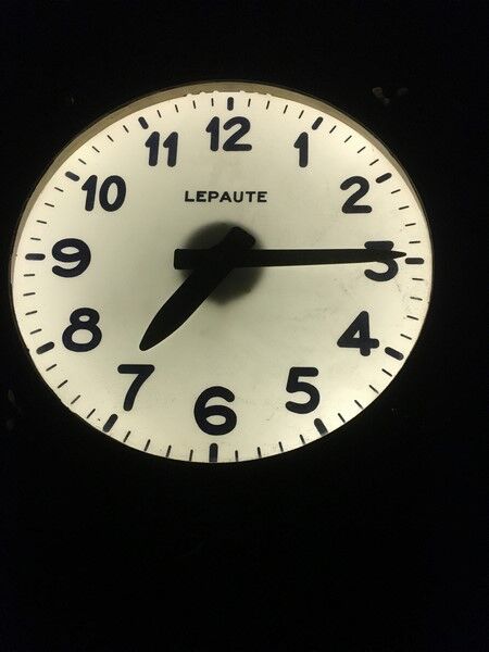 Horloge industrielle de gare Lepaute 1960