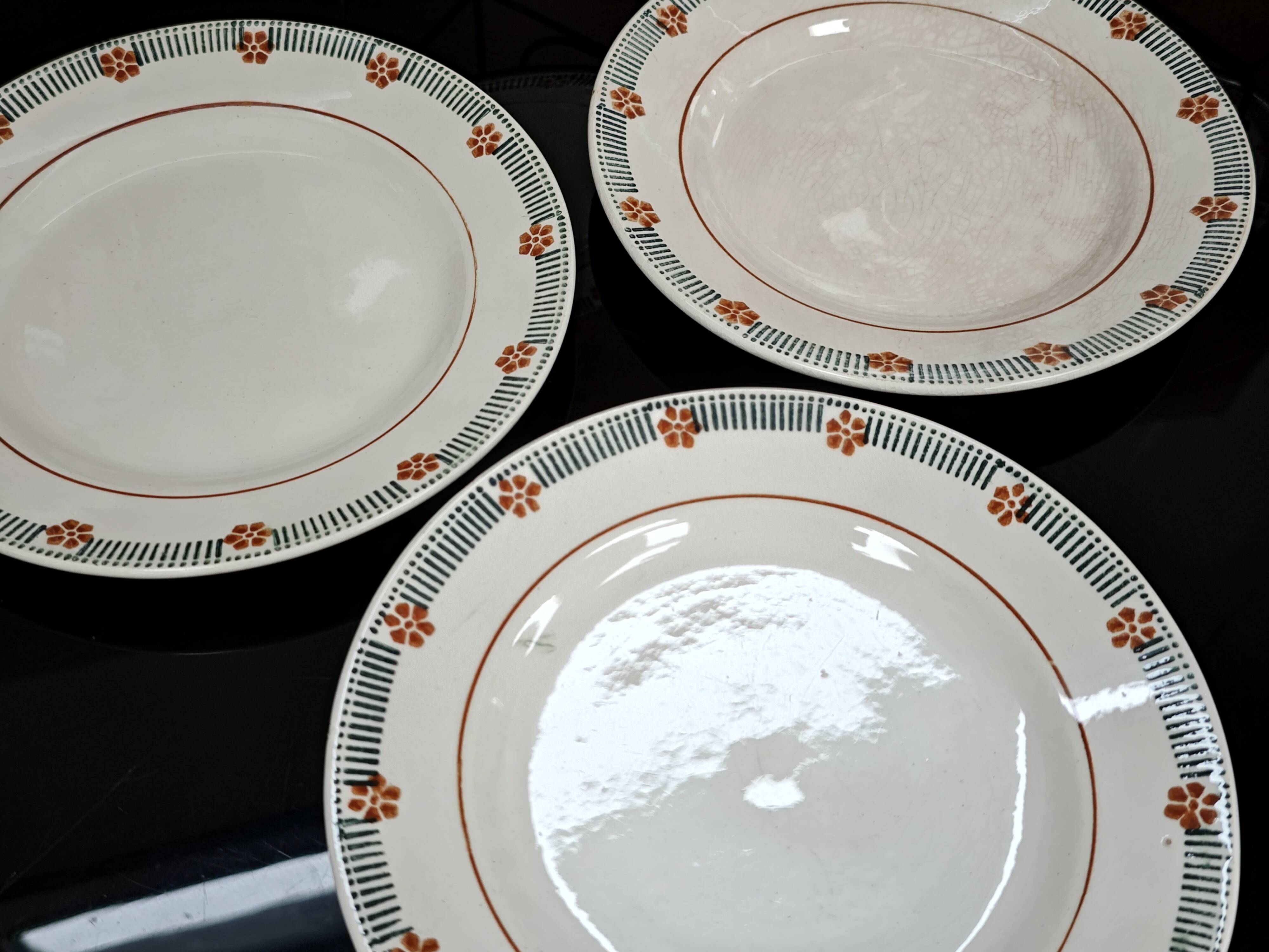 Set of 6 dessert plates St Amand Céranor Model Parame