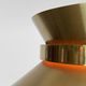 Brass colored aluminium pendant light by Carl Thore for Granhaga Metall. Sweden 1970s.