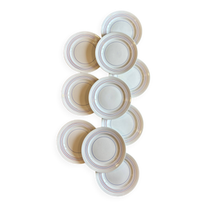 Lot de 10 assiettes plates