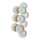 Set of 10 vintage flat plates in semi-porcelain Céranord.