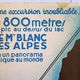 Poster Plaque Tole Painted Advertising "The Veyrier Cable Car of Lake D' Annecy"