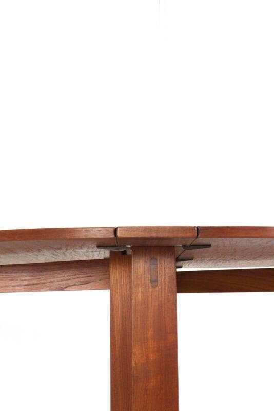 Table de salle à manger pliante en teck danois « Skovlund » - style moderne du milieu du siècle