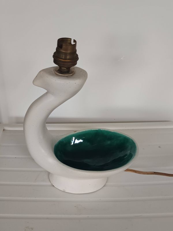 lampe céramique Vallauris vintage zoomorphe années 50/60 – signée Valparil