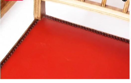 Wood and leather armchairs