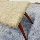 Vintage Footstool Bouclé
