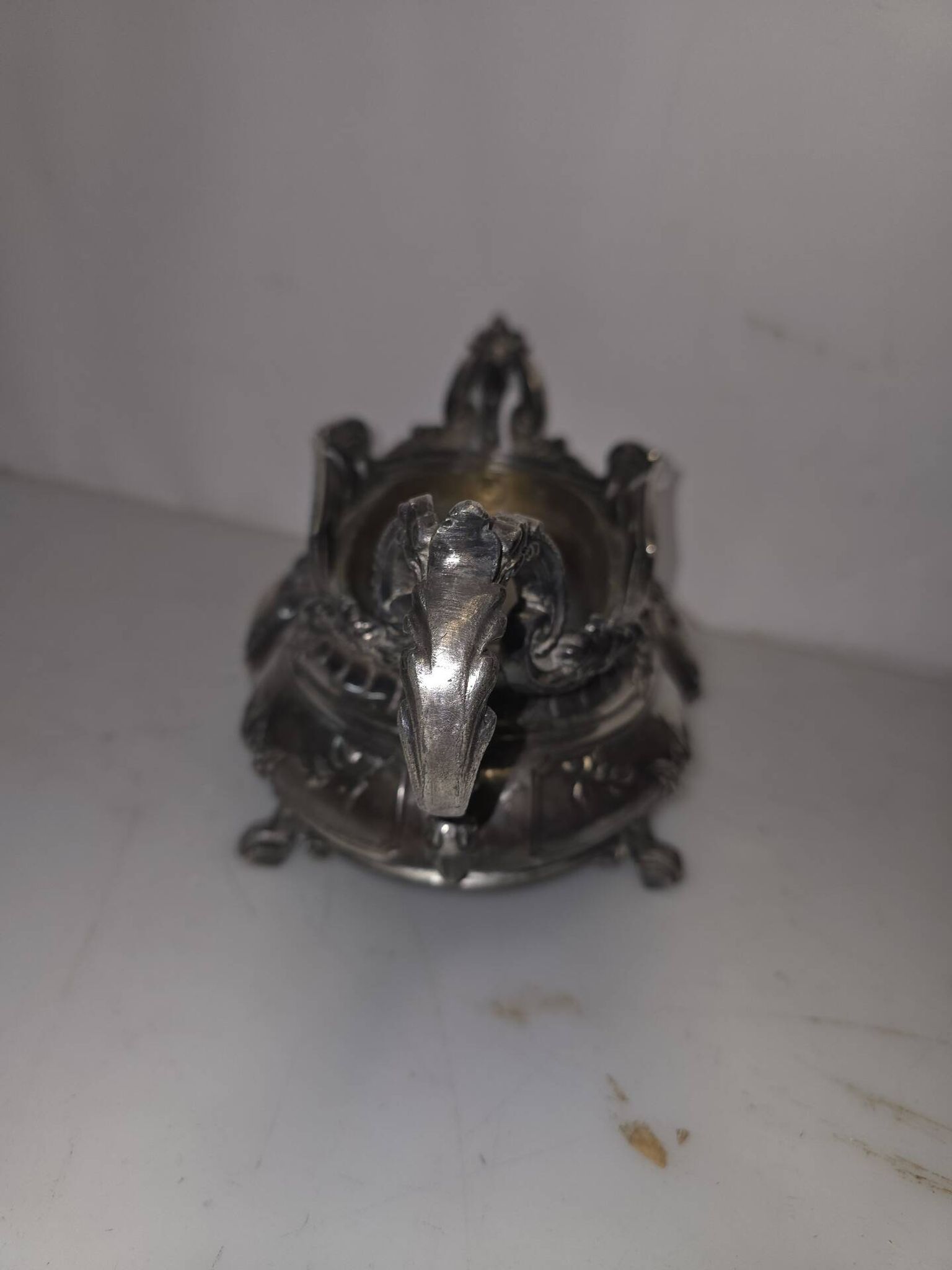 Silver-plated jardinière centrepiece in Louis XV style
