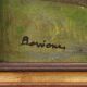 Painting Italian signed landscape from the 50s