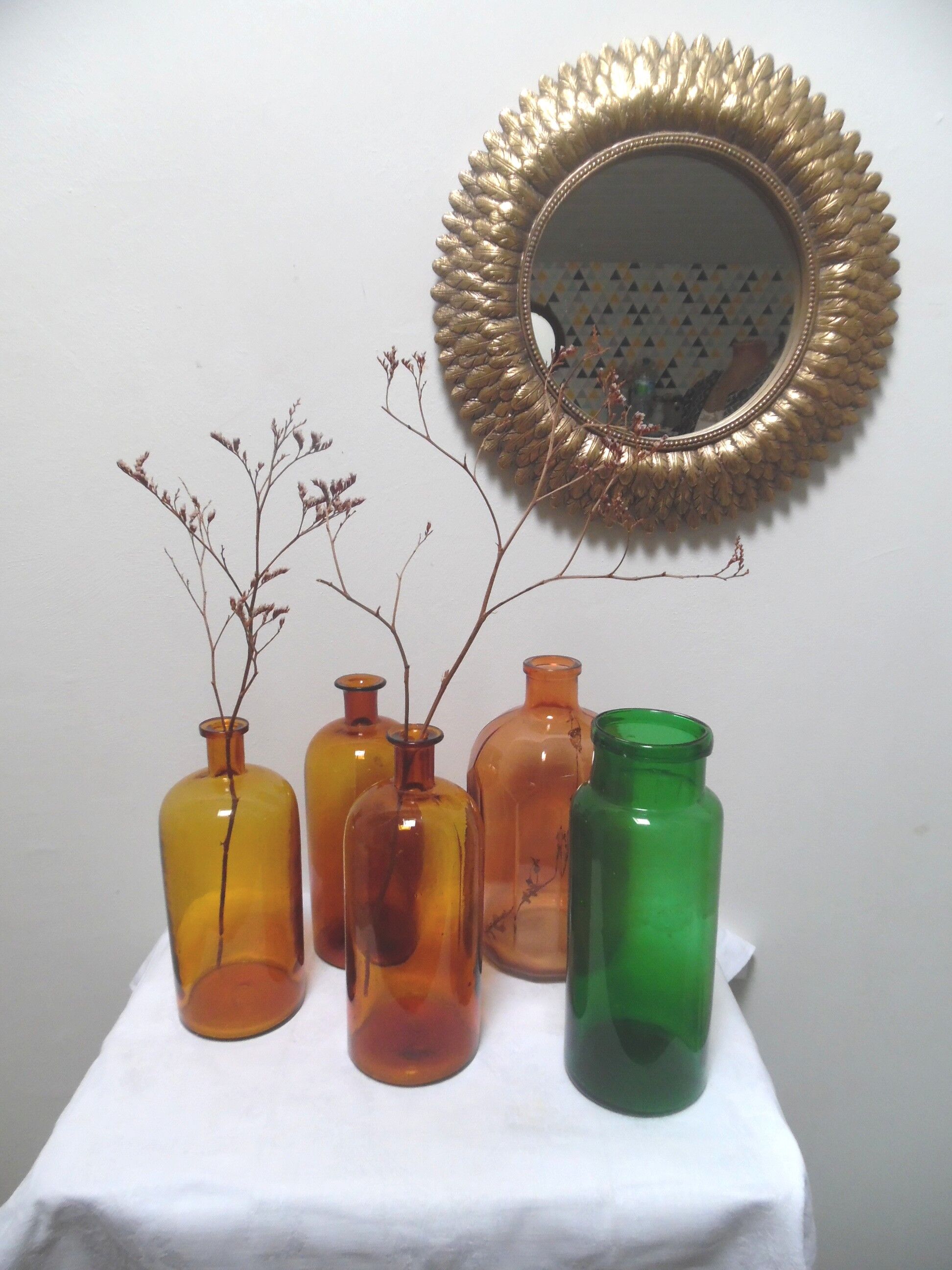 Trio pharmacy bottles